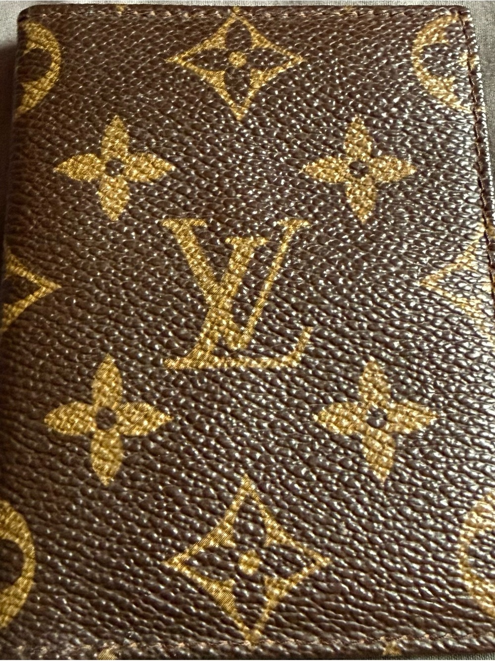 Louis Vuitton Monogram Canvas Card Holder – Brown & Gold Print